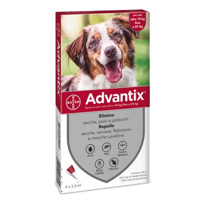 Advantix per cani dai 10 kg ai 25 kg