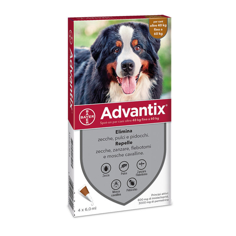 Advantix per cani oltre i 40 kg fino a 60 kg